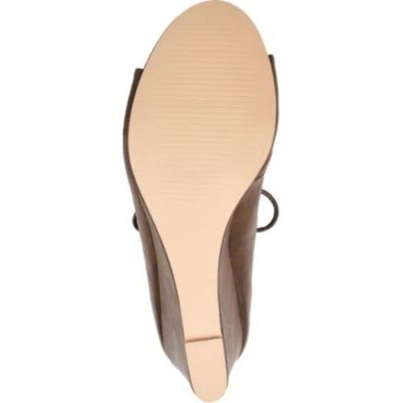 JOURNEE COLLECTION Womens Brown Cut-Out Kortlin Round Toe Wedge Sandals 8 M - Picture 4 of 4